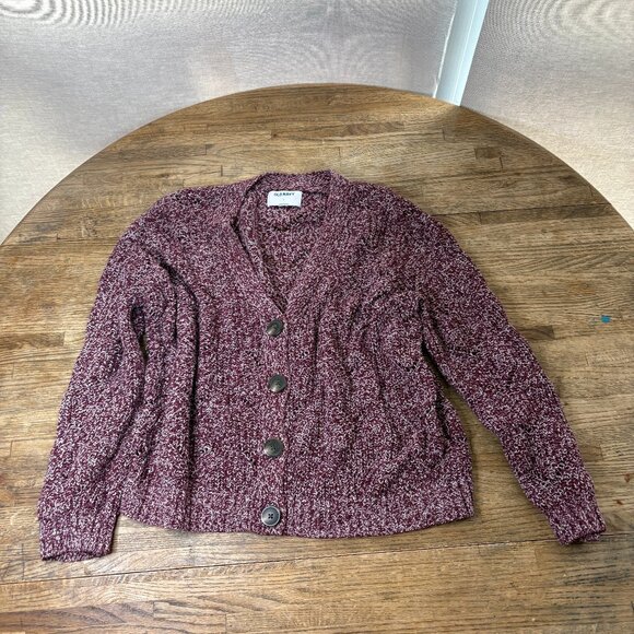 Old Navy marled red v-neck cardigan - size S - Picture 1 of 6